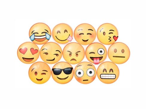 Koelkastmagneten smileys set, 13 stuks. 3 cm doorsnee.