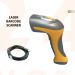 Laser Barcode scanner, geel / grijs, 60 cm. USB