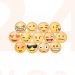 Koelkastmagneten smileys set, 13 stuks. 3 cm doorsnee.