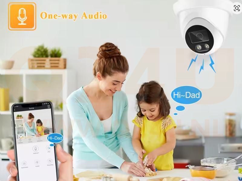 ASECAM 4 MP dome IP camera (2.8 mm) - wit